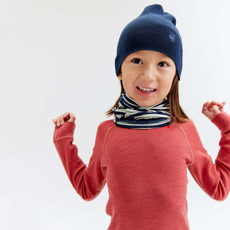 Wool Beanie KidsJr, Navy3, hi-res